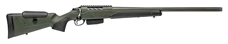 Tikka JRTXRSV312R8 T3x Super Varmint 223 Rem Caliber with 5+1 Capacity, 23.7″ Barrel, Tungsten Cerakote Metal Finish & Black Webbed Green Roughtech Stock Right Hand (Full Size)