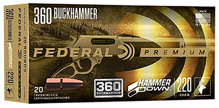 Federal .360 Buckhammer 220gr BONDED Brass – 20rd