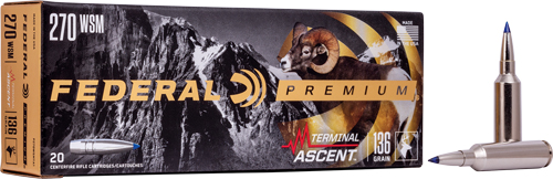 Federal .270 WSM 136gr POLYMER TIPPED Nickel-Plated Brass – 20rd
