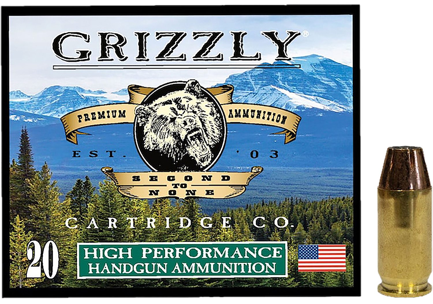 Grizzly-Ammo .45 ACP 230gr JACKETED HOLLOW POINT – 20rd
