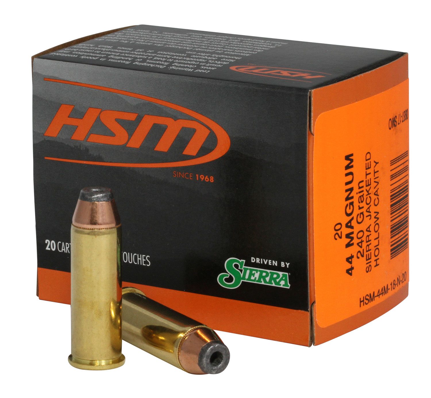 HSM .44 Magnum 240gr Brass – 20rd