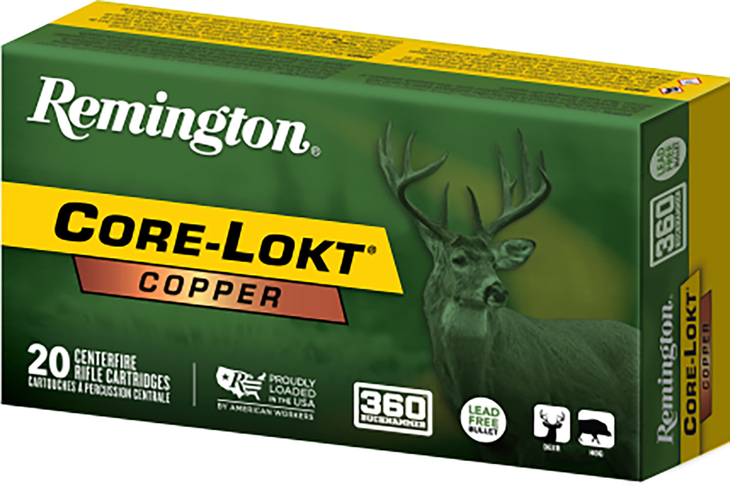 Remington .360 Buckhammer 160gr CORE-LOKT Brass – 20rd